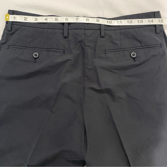 UNITED ARROWS men’s nylon/cotton grayish navy double breasted suit, JP 46 (~36S) - Picture 8 of 16